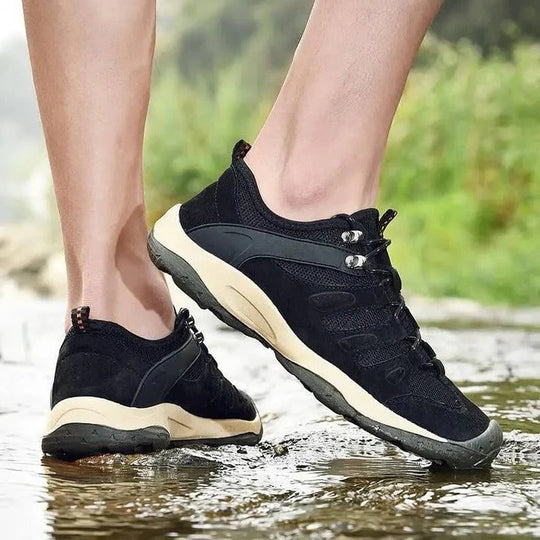 Women’s Hiking Shoes with Leather Mesh Upper for Outdoor Use