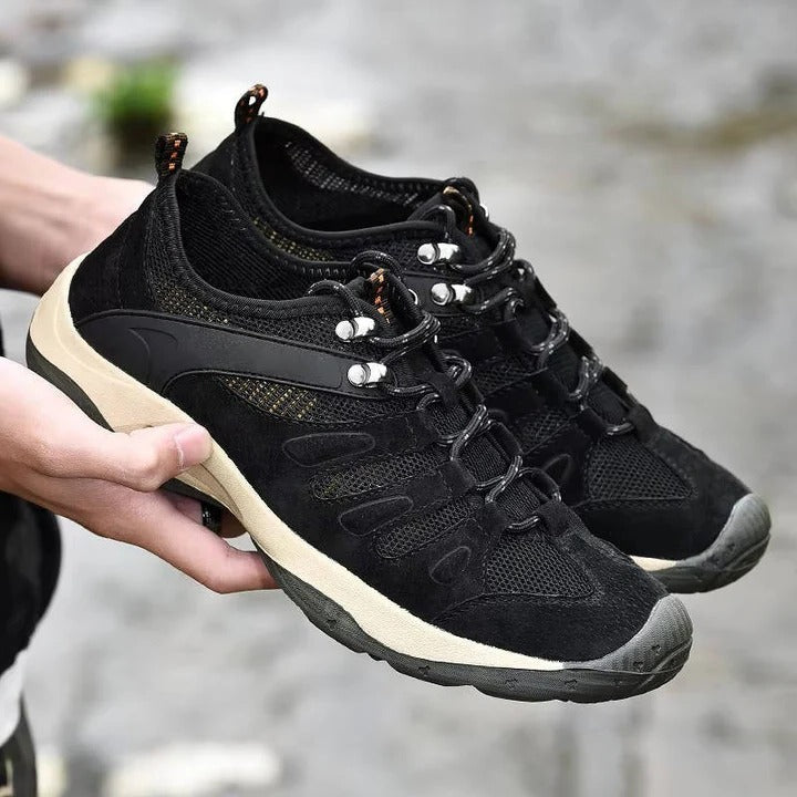 Women’s Hiking Shoes with Leather Mesh Upper for Outdoor Use