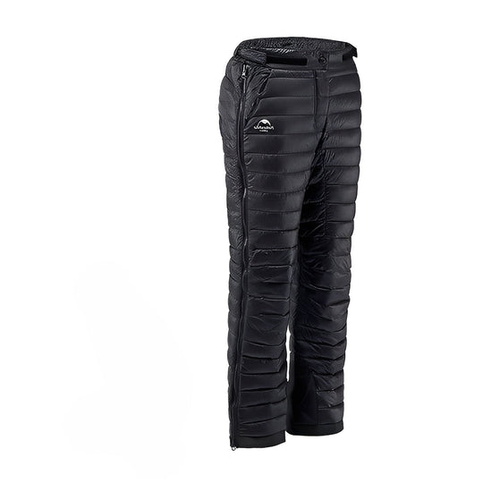 Goose Down Insulated Trousers with Adjustable Waist and Zippers