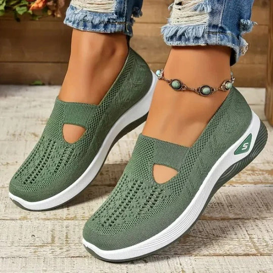 Women’s Mesh Sneakers with Slip-On Design