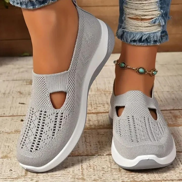 Women’s Mesh Sneakers with Slip-On Design