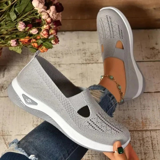 Women’s Mesh Sneakers with Slip-On Design