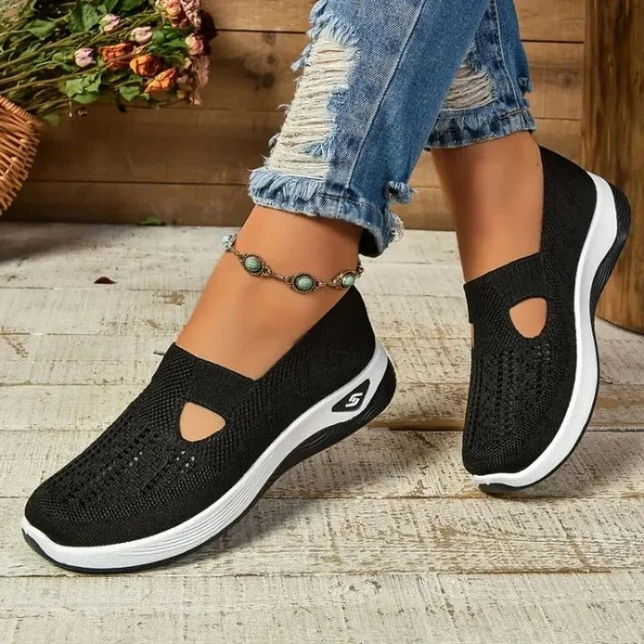 Women’s Mesh Sneakers with Slip-On Design