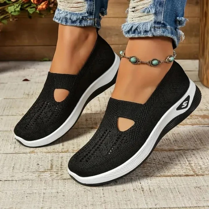 Women’s Mesh Sneakers with Slip-On Design