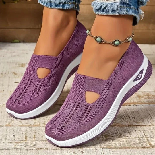 Women’s Mesh Sneakers with Slip-On Design