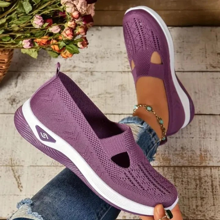 Women’s Mesh Sneakers with Slip-On Design