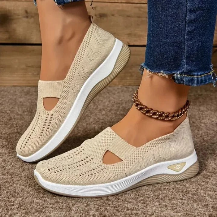 Women’s Mesh Sneakers with Slip-On Design