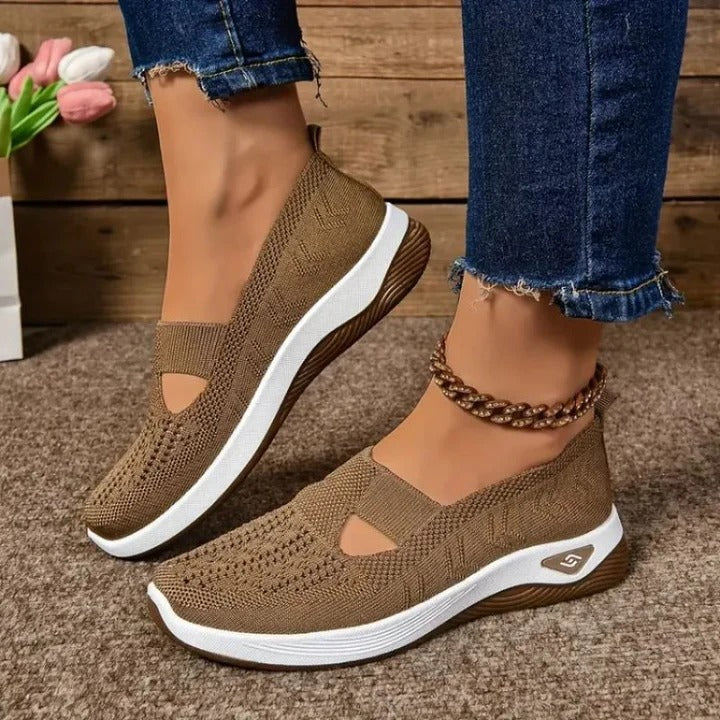 Women’s Mesh Sneakers with Slip-On Design