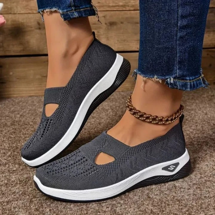 Women’s Mesh Sneakers with Slip-On Design