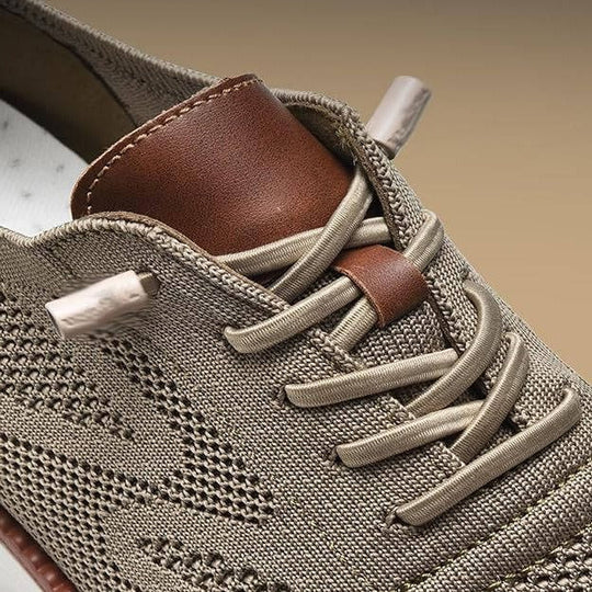 Knit Fabric Casual Shoes with Wide Toe Box and Slip-On Style