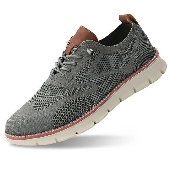 Knit Fabric Casual Shoes with Wide Toe Box and Slip-On Style