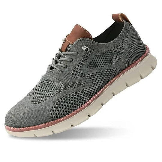 Knit Fabric Casual Shoes with Wide Toe Box and Slip-On Style