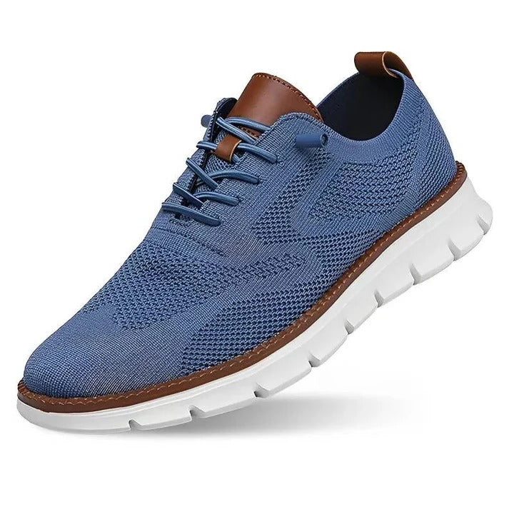 Knit Fabric Casual Shoes with Wide Toe Box and Slip-On Style