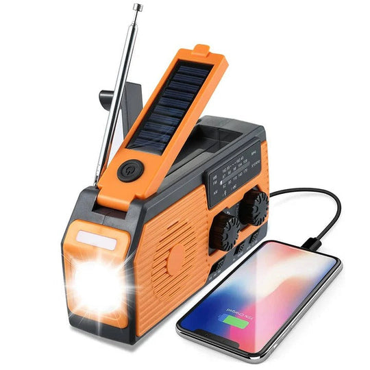 Solar and Hand Crank Radio with 5000mAh Battery Power Bank