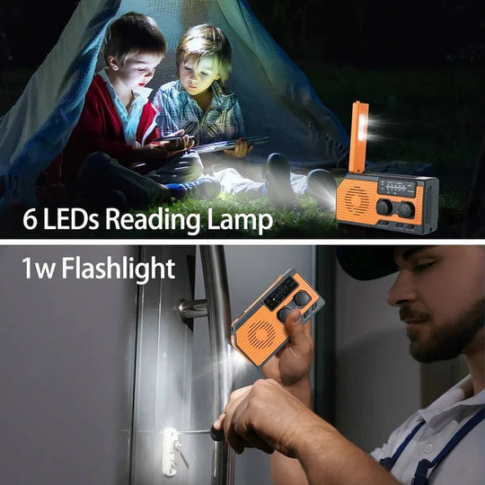 Solar and Hand Crank Radio with 5000mAh Battery Power Bank