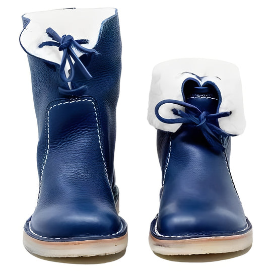 Men's Wool Lined Leather Boots for Outdoor Wear