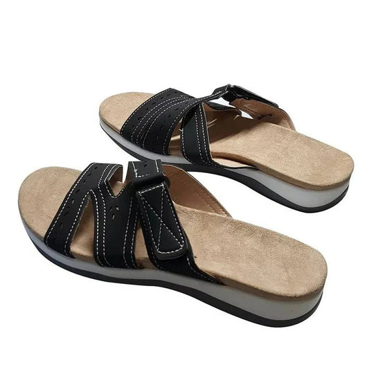 Adjustable Women’s Slide Sandals with Open Toe Design
