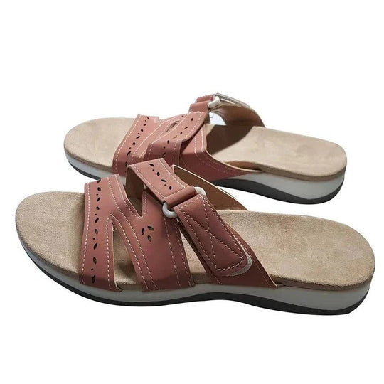 Adjustable Women’s Slide Sandals with Open Toe Design