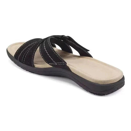 Adjustable Women’s Slide Sandals with Open Toe Design