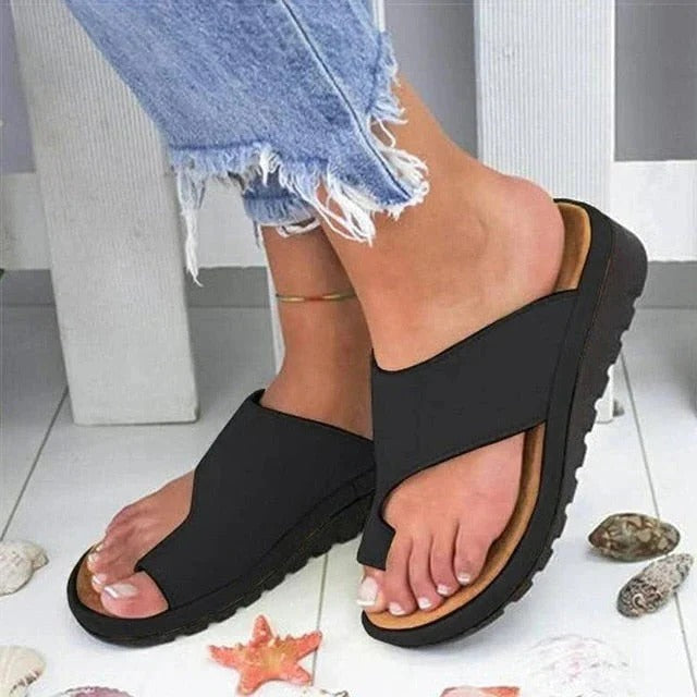 Slip-On Sandals with PU Leather Upper