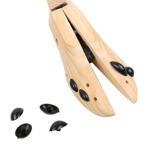 Wooden Shoe Trees with Adjustable Fit for Shoe Shape Support