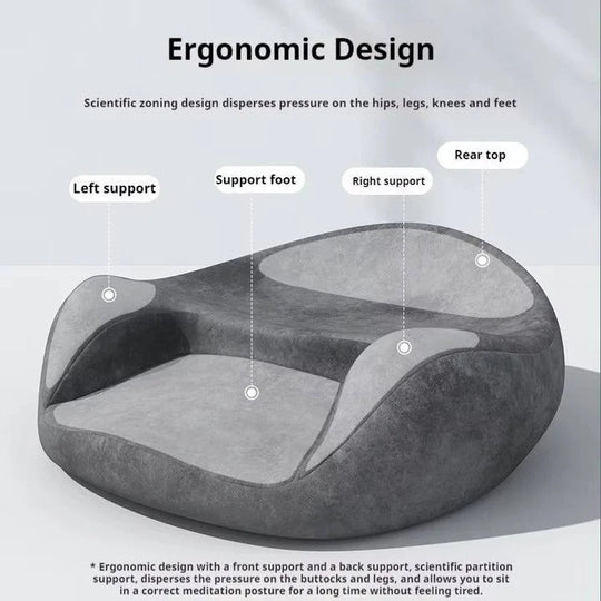 Round Meditation Cushion with Memory Foam Core