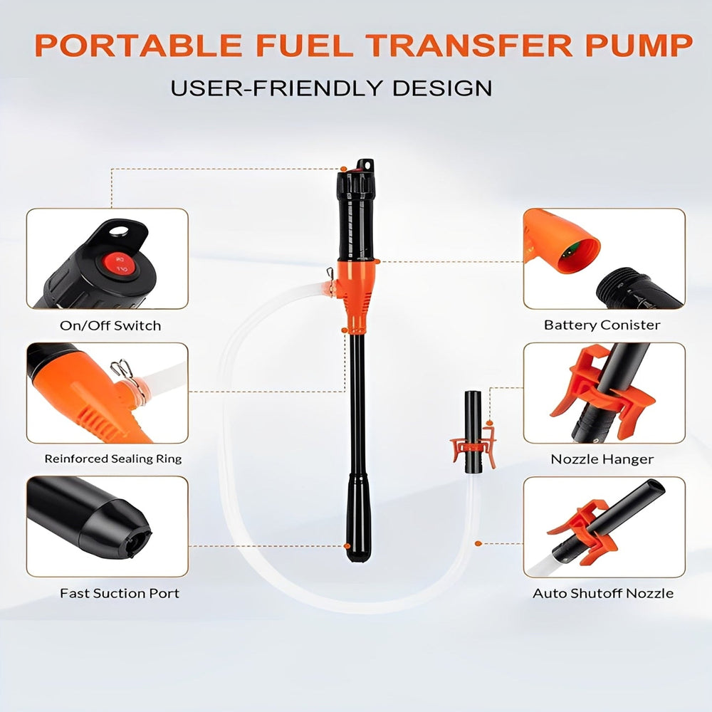 Portable Battery-Powered Electric Pump for Fuel and Fluid Transfer