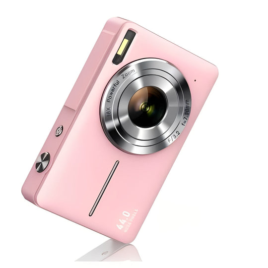 Portable Retro Inspired Digital Camera with Built-In Screen