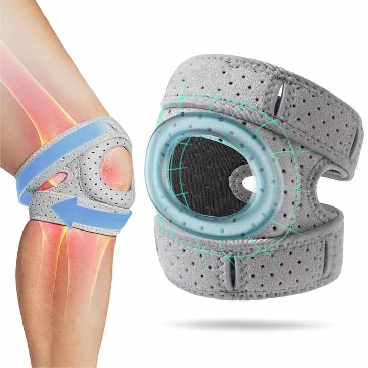Knee Support Brace with Adjustable Straps for Running and Workouts