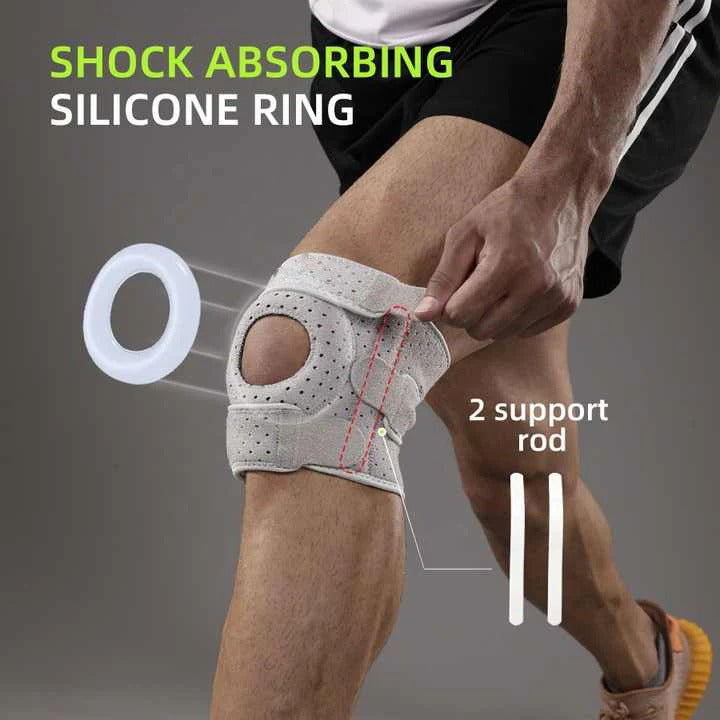 Knee Support Brace with Adjustable Straps for Running and Workouts