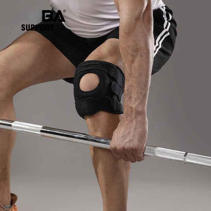 Knee Support Brace with Adjustable Straps for Running and Workouts