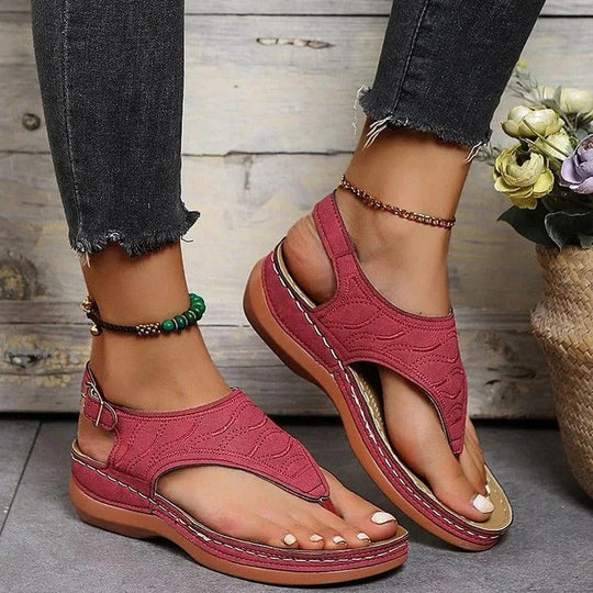 Women’s Open Toe Sandals with Supportive Footbed Design