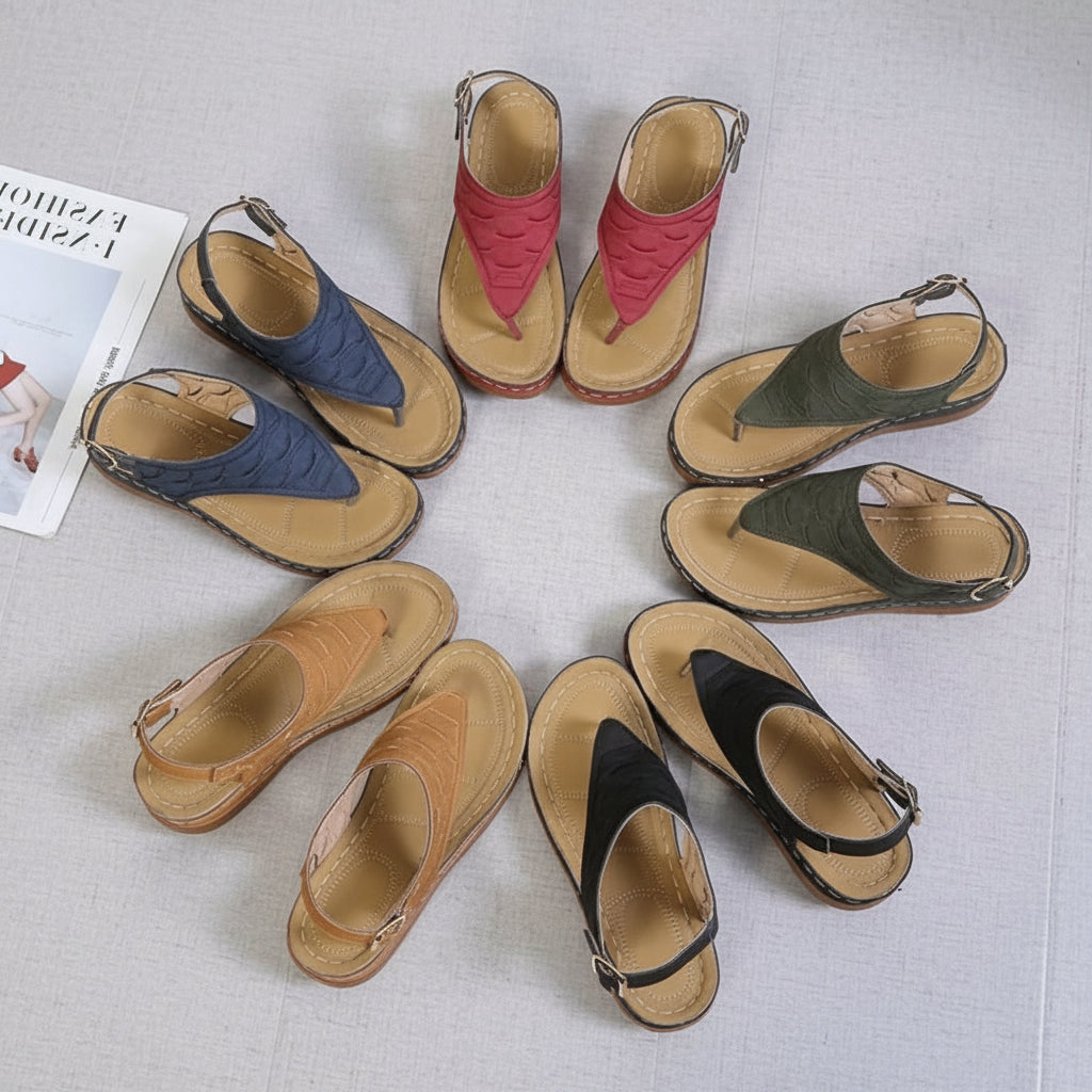 Women’s Open Toe Sandals with Supportive Footbed Design