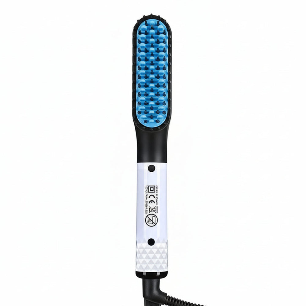 Portable Mini Beard Straightening Brush with Ceramic Heating Technology