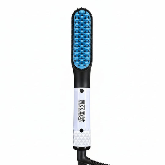 Portable Mini Beard Straightening Brush with Ceramic Heating Technology