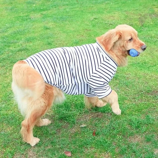 Summer Dog Clothing Cotton Stripe T-Shirt Lightweight Fit