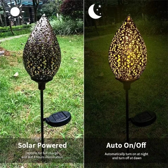 Solar Powered Water Drop Light for Garden Decoration and Environment