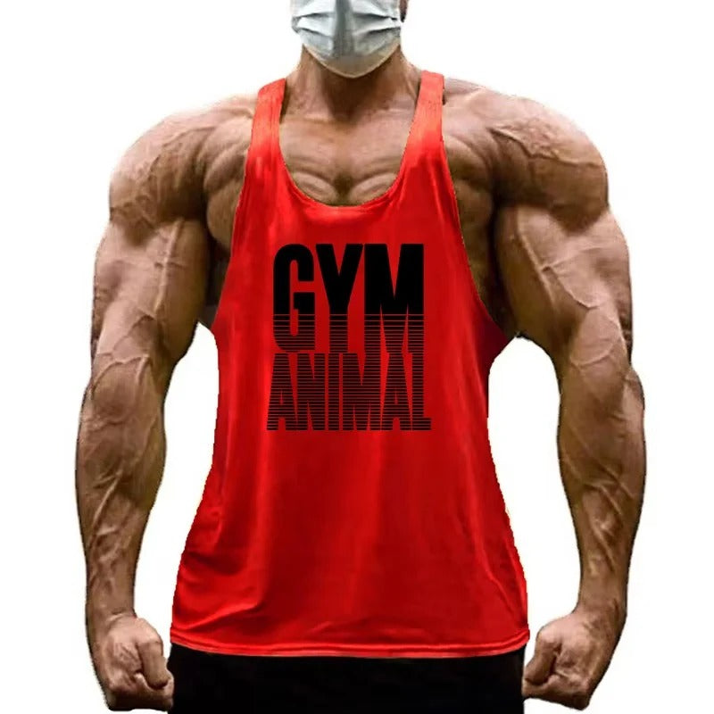 Men’s Cotton Stringer Tank Top with Y Back Design for Gym Wear