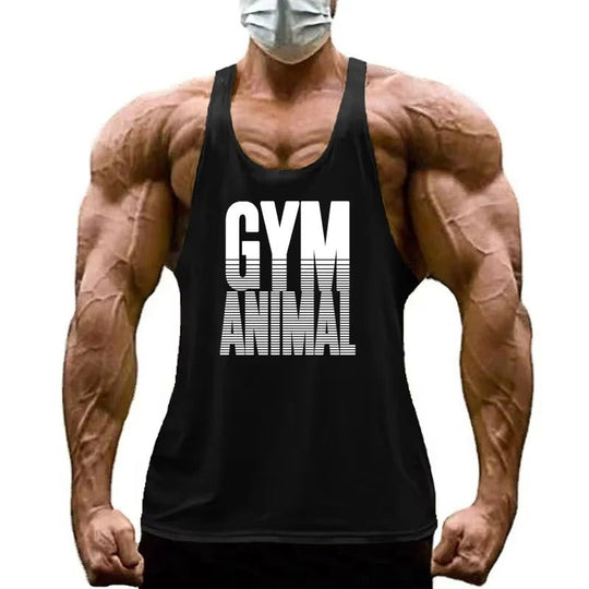 Men’s Cotton Stringer Tank Top with Y Back Design for Gym Wear