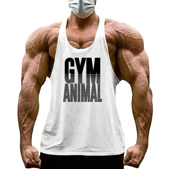 Men’s Cotton Stringer Tank Top with Y Back Design for Gym Wear