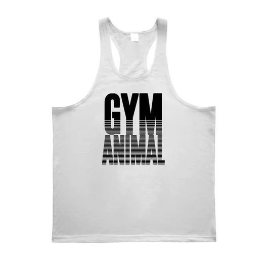 Men’s Cotton Stringer Tank Top with Y Back Design for Gym Wear