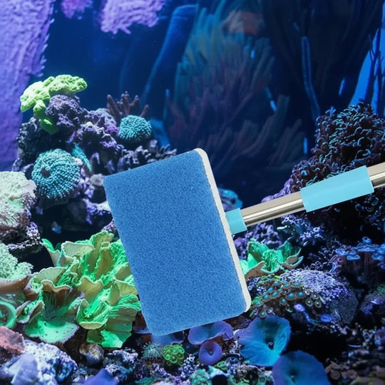 Extendable Aquarium Algae Scraper and Cleaner with 180 Degree Sponge