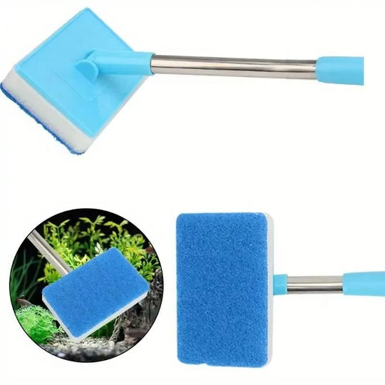 Extendable Aquarium Algae Scraper and Cleaner with 180 Degree Sponge