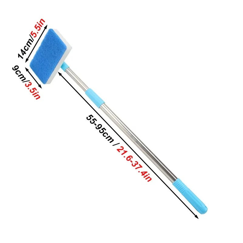 Extendable Aquarium Algae Scraper and Cleaner with 180 Degree Sponge