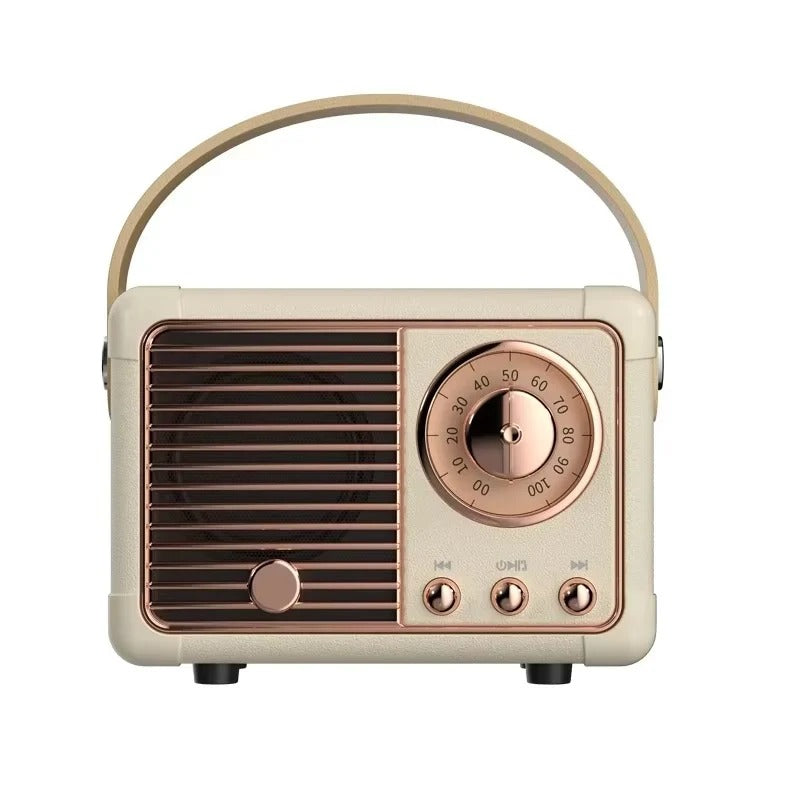 Retro Bluetooth Speaker with Subwoofer and 5.3 Wireless Connectivity for Home Decor