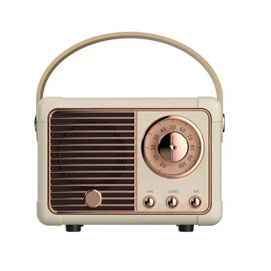 Retro Bluetooth Speaker with Subwoofer and 5.3 Wireless Connectivity for Home Decor