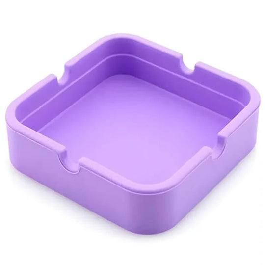 Square Silicone Ashtray with Portable Case