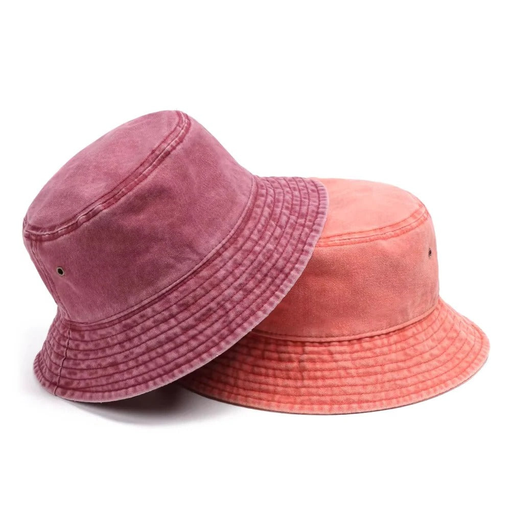 Foldable Denim Bucket Hat with Versatile Style and Comfortable Cotton Material