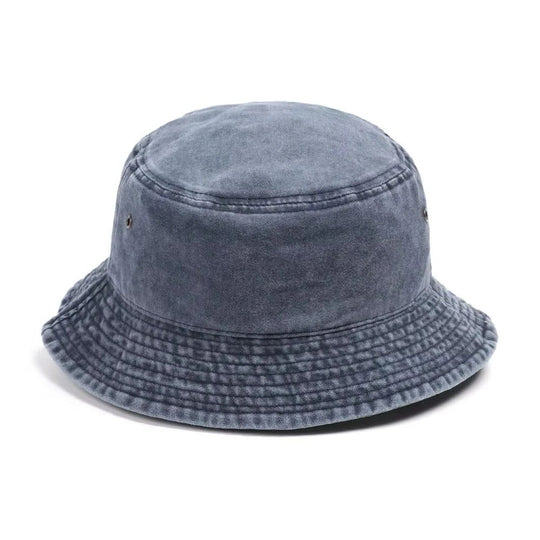 Foldable Denim Bucket Hat with Versatile Style and Comfortable Cotton Material