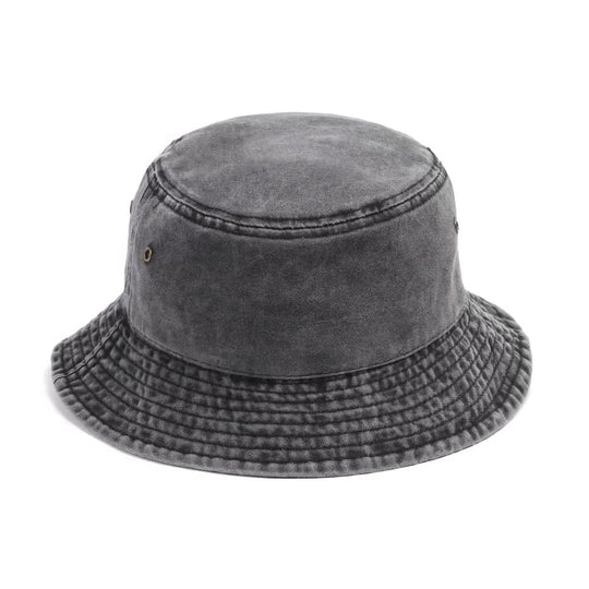 Foldable Denim Bucket Hat with Versatile Style and Comfortable Cotton Material